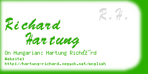 richard hartung business card